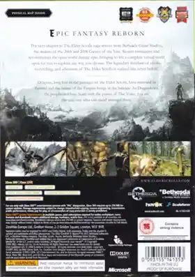 Elder Scrolls 5 Skyrim (USA) box cover back